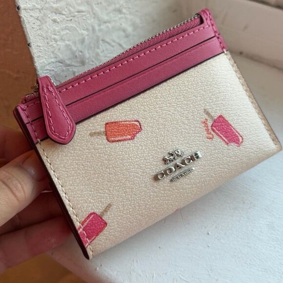 Coach Handbags - Coach C4550 Mini Skinny ID Case Keychain Wallet in Popsicle Print